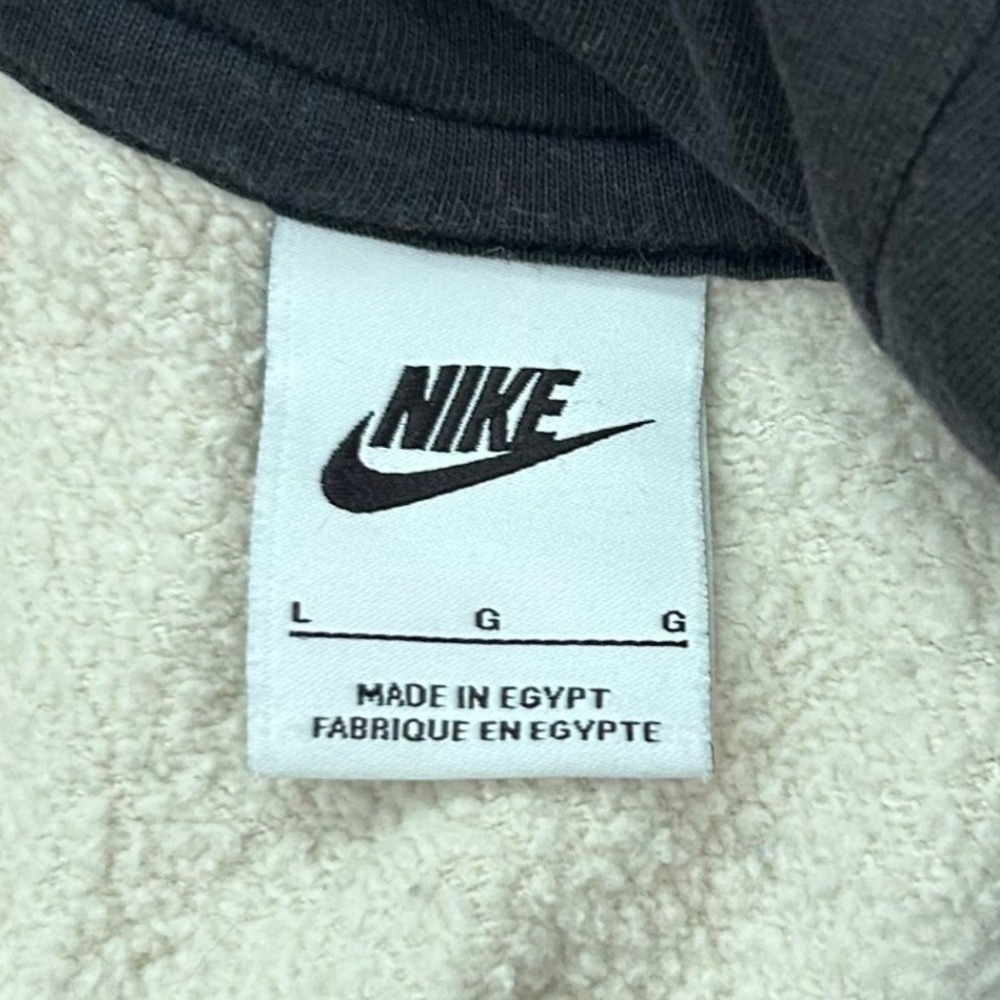 Nike Hoodie Mens L Cream Basketball Graphic Stars Pullover Sweatshirt Streetwear - Picture 4 of 10